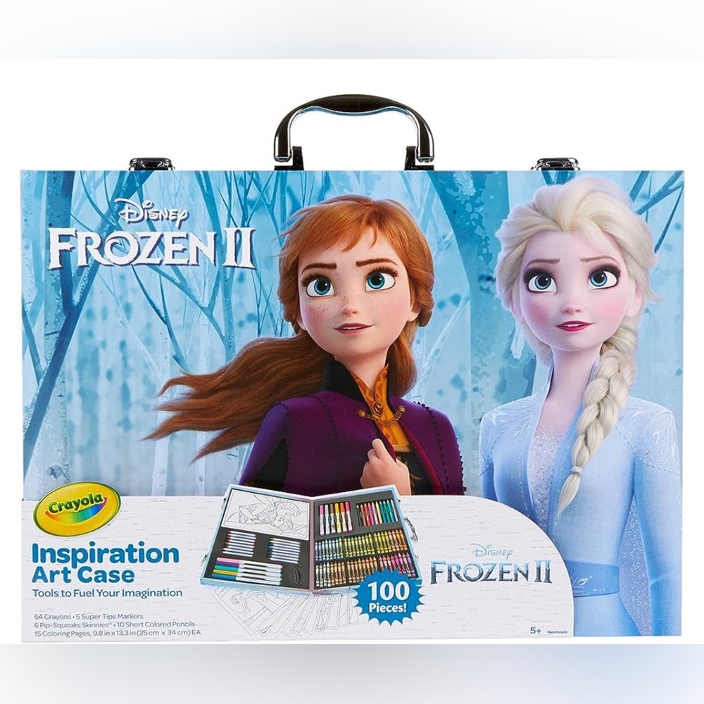 New Crayola Frozen 2 Inspiration Art Case, 100 Art & Coloring Supplies